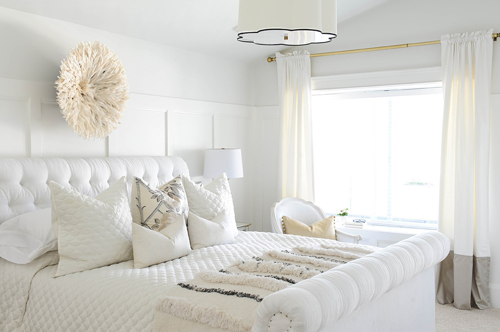 Baroque-upholstered-sleigh-bed-in-Bedroom-Transitional-with-All-White-Bedroom-next-to-Benjamin-Moore-Decorator-White-alongside-Benjamin-Moore-Simply-White-andBenjamin-Moore-Linen-White- (1)